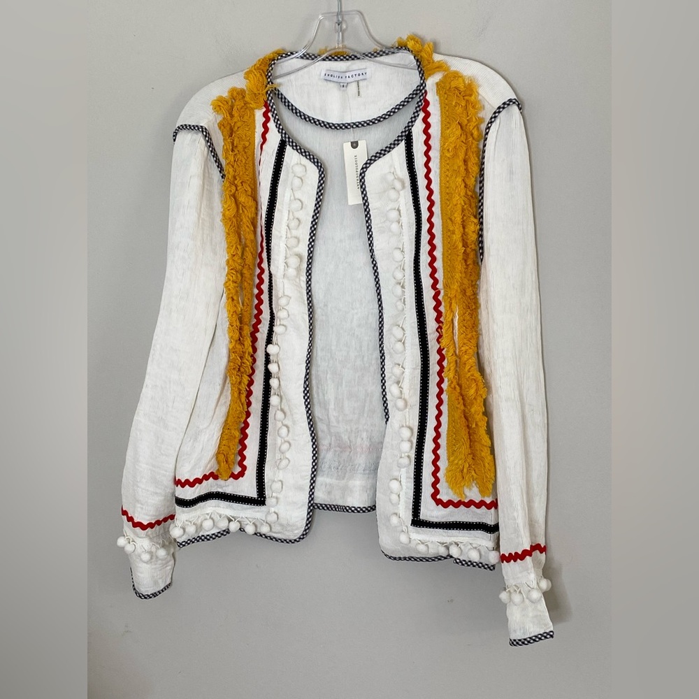 Anthropologie English Factory Selina Pom Jacket size S new - Picture 13 of 13